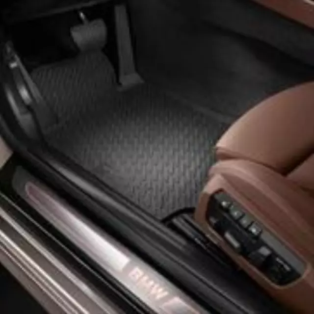 2014-2019 BMW Rubber Floor Mats - Black - Rear