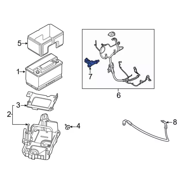 Genuine Ford Battery Cable Terminal End ML3Z-10C679-B