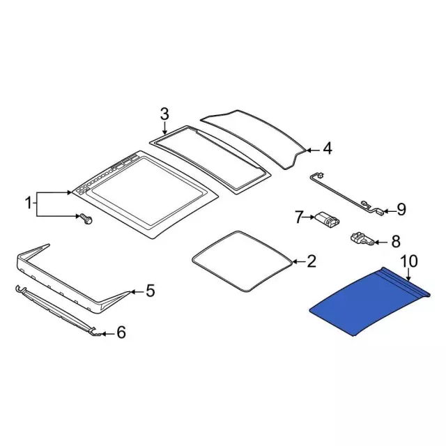 LJ6Z-54519A02-AC - Sunroof Cover 2021-2025 Ford Escape | Ford