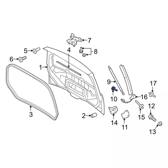 al1z78404e48a - Ford Lift-Gate Support Strut Holder | Levittown