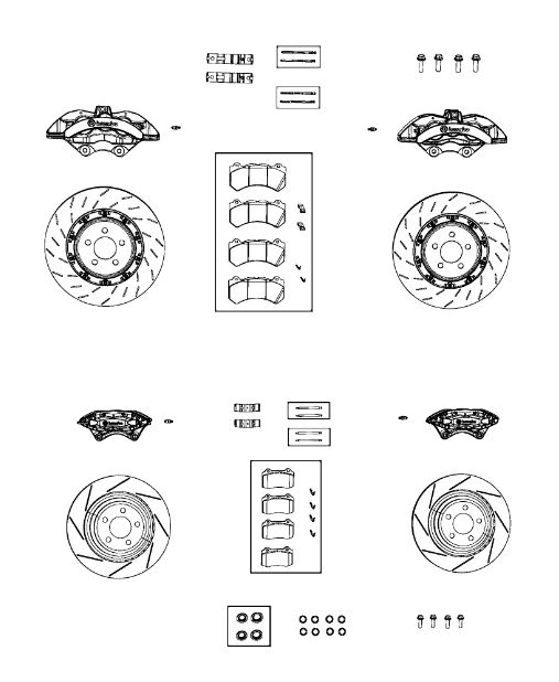 2012-2021 Dodge Hellcat Brake Package For Srtandreg;Vehicles 77072382AB ...