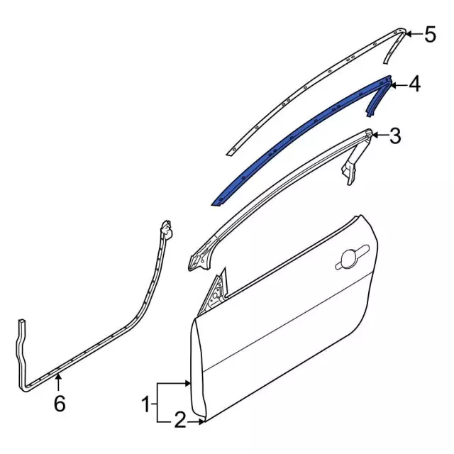 CR3Z-6351239-A - Upper Weather-Strip Retainer 2005-2014 Ford