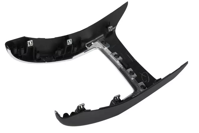 Jet Black Front Floor Console Rear Trim Panel