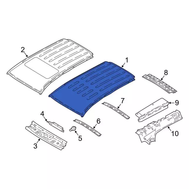 2018-2022 Ford EcoSport Roof Panel GN1Z-7450202-J