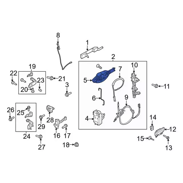 NL3Z-1526685-F - Handle Base - 2021-2025 Ford | Eastgate Ford Parts