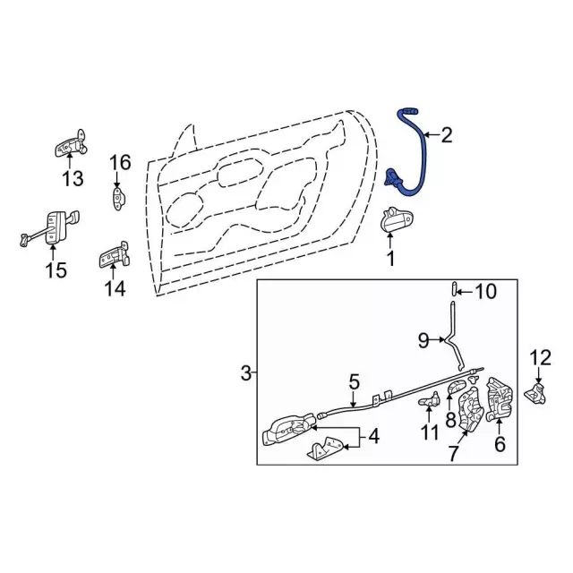Puerta Cerradura Cilindro Vaso con Llave Conjunto No.7C3Z1521990A para