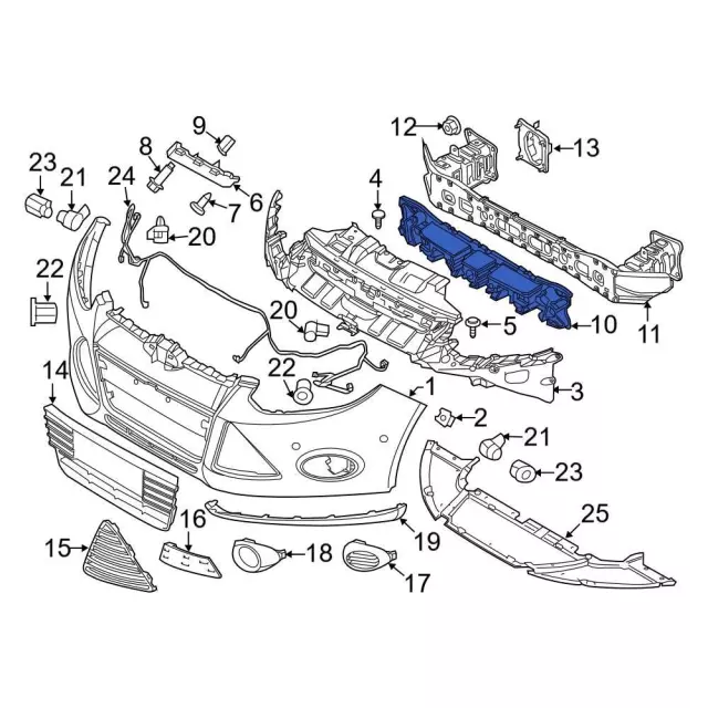 2012-2014 Ford Focus OEM NEW 2012-2014 Ford Focus Energy Absorber
