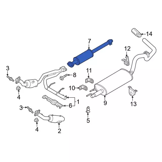 2015-2020 Ford F-150 Exhaust Intermediate Pipe HL3Z-5A212-J | OEM