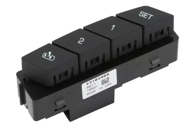 Jet Black Driver Seat Adjuster Memory Switch