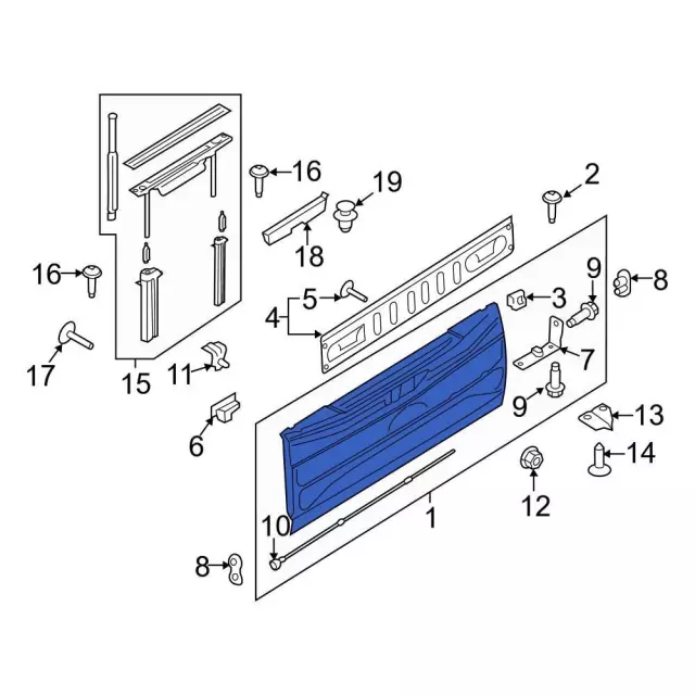 HC3Z-9940700-B Tail Gate hc3z9940700b | Fairway Ford OEM Parts