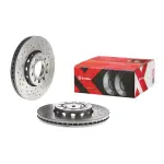 Brembo ceramic brake pad and Xtra vented drilled brake disc kit