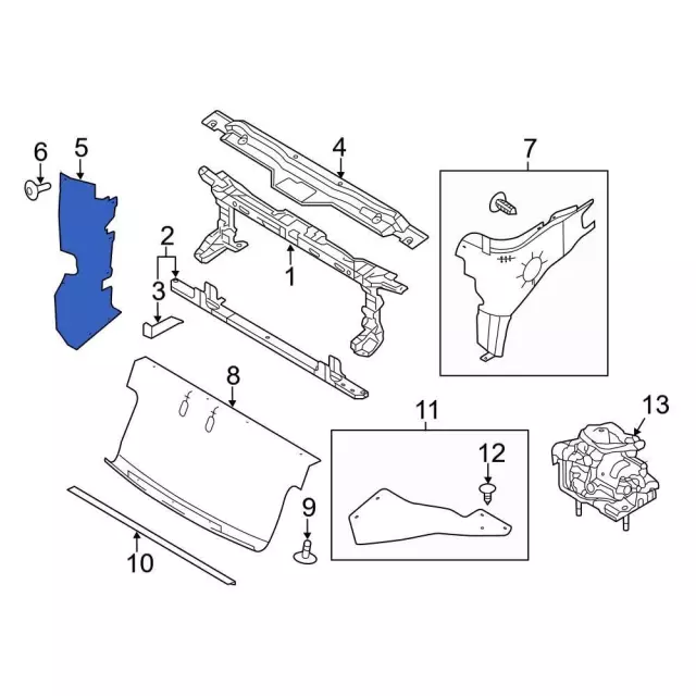 al3z8311a - Ford Radiator Support Baffle | Levittown Ford Parts