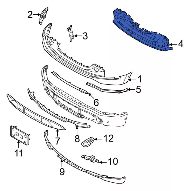 NL3Z-17C882-B - Energy Absorber 2022-2025 Ford F-150 Lightning