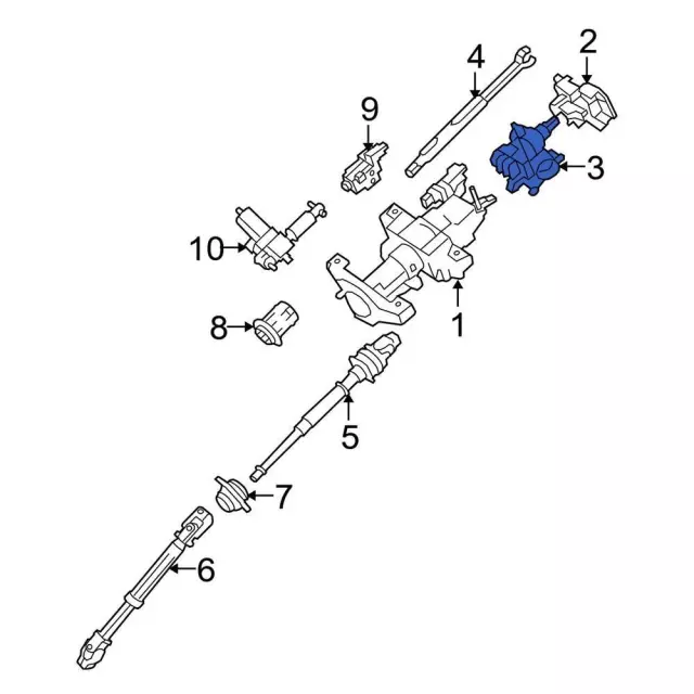 9L3Z-3511-C - Steering Column Switch Housing 2009-2014 Ford