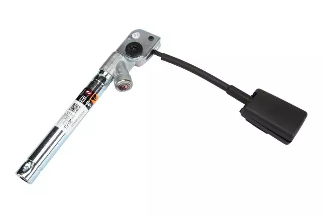 Jet Black Passenger Seat Belt with Retractor and Pre-Tensioner