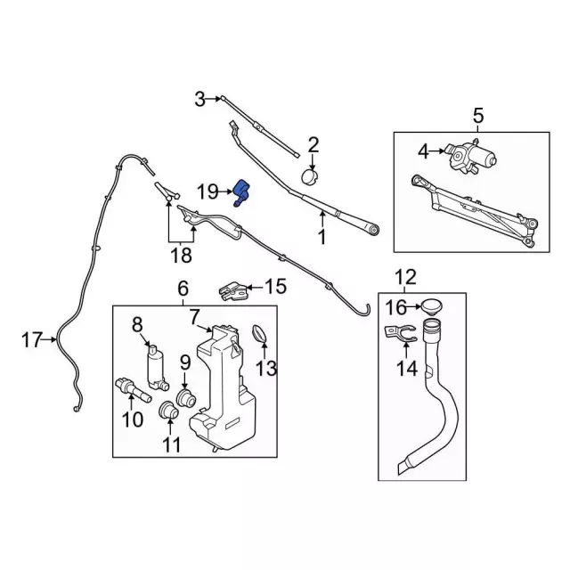 CK4Z-17603-A - Transit 2014+ Windshield Washer Nozzle 2015-2026