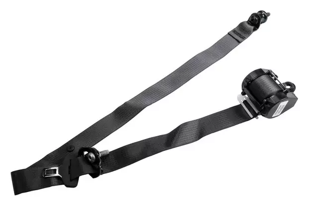 Ebony Rear Driver Side Seat Belt with Retractor
