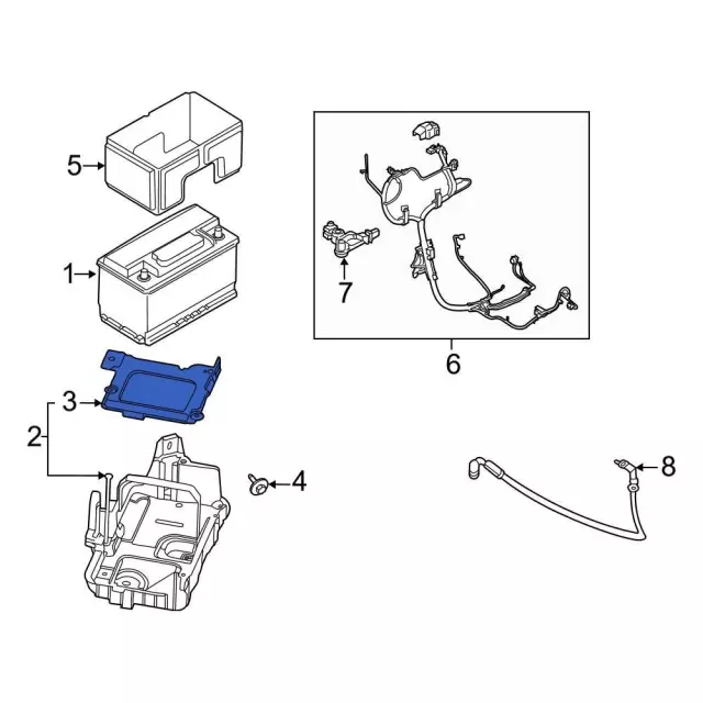 ML3Z-10732-F - Battery Tray - 2021-2025 Ford F-150 | Eastgate Ford