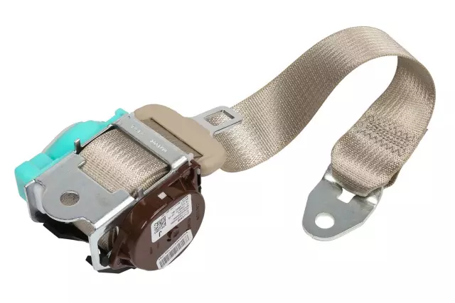 Light Neutral Rear Center Seat Belt with Retractor