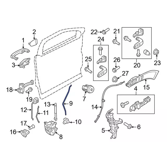 bb5z7822152a - Ford Door Lock Operating Rod | Levittown Ford Parts