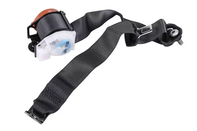 Black Rear Driver Side Seat Belt with Retractor