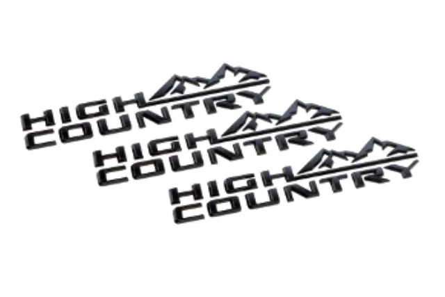 Silverado High Country Emblems - Black