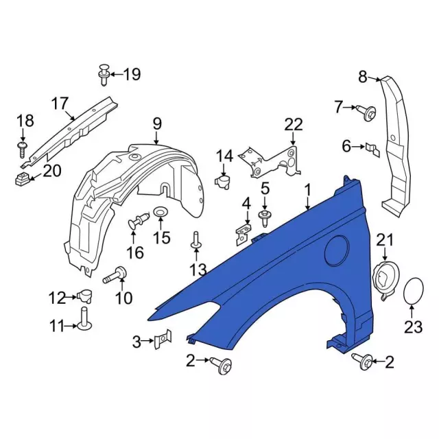 DS7Z-16006-B - Fender 2013-2016 Ford Fusion | Ford Parts Direct