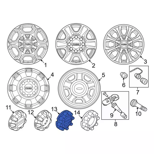 HC3Z-1130-J - Wheel Cap - 2017-2026 Ford | Eastgate Ford Parts