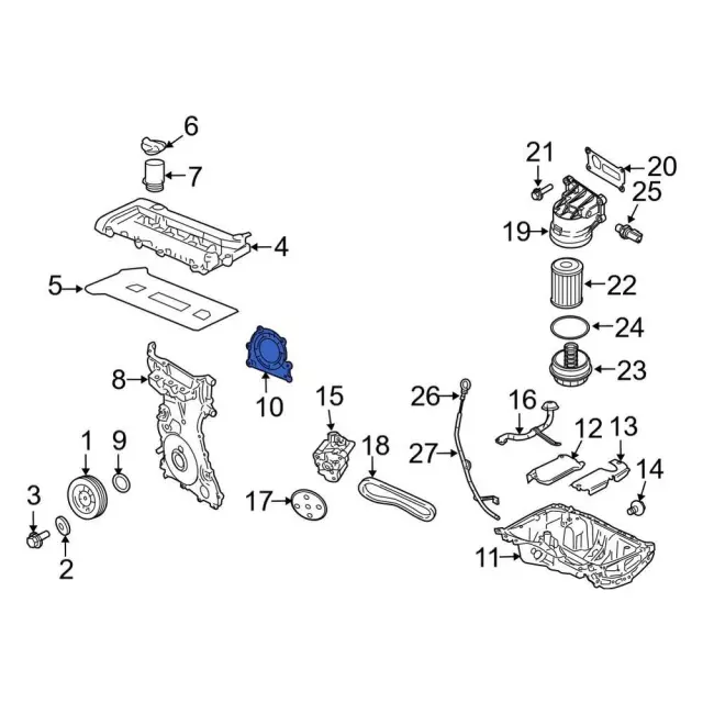 1S7Z-6A321-B - Rear Main Seal Retainer | Ford Parts Direct