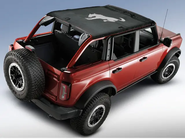 VM2DZ-54500W00-L - Bucking Bronco Bimini Top Black With Light