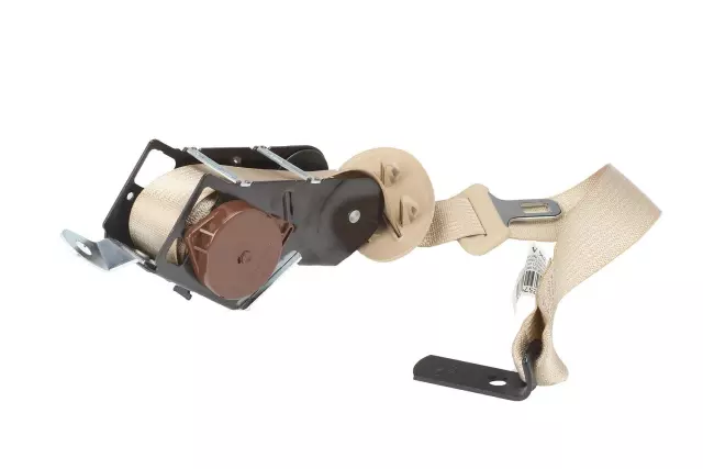 Light Cashmere Rear Driver Side Seat Belt with Retractor