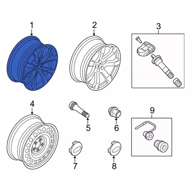 LB5Z-1007-F - Wheel, Alloy - 2020-2024 Ford | Eastgate Ford Parts