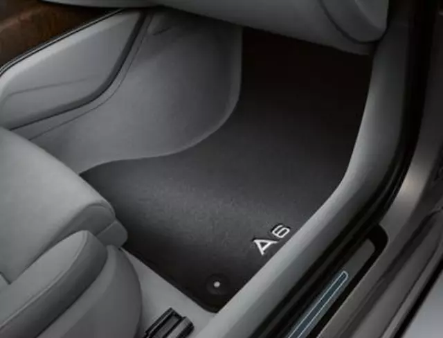 Premium Textile Floor Mats - Front - Black