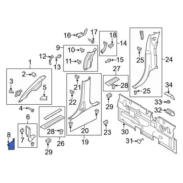 Cowl Kick Panel Cover
