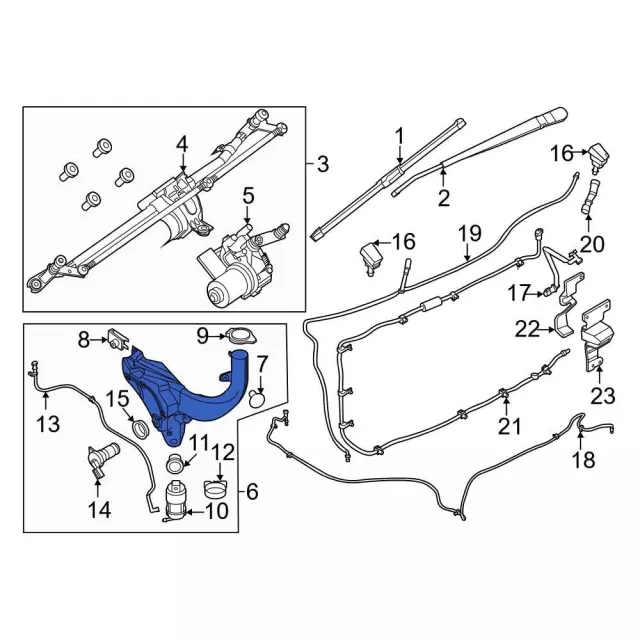 ML3Z-17618-C - Washer Reservoir 2021-2025 Ford F-150 | Ford Parts