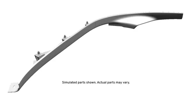 Jet Black Rear Driver Side Door Sill Garnish Molding