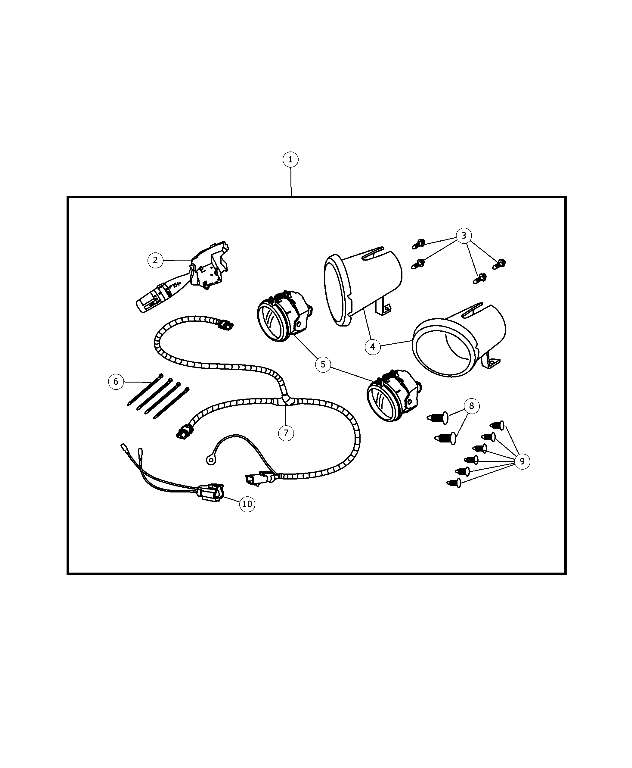 2007-2009 Mopar Fog Light Kit 4658673 | TascaParts.com