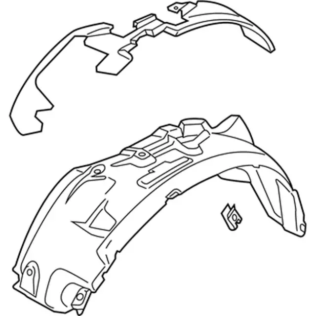 HC3Z-16055-B - Shield Fender Apron 2018-2022 Ford F-450 Super Duty