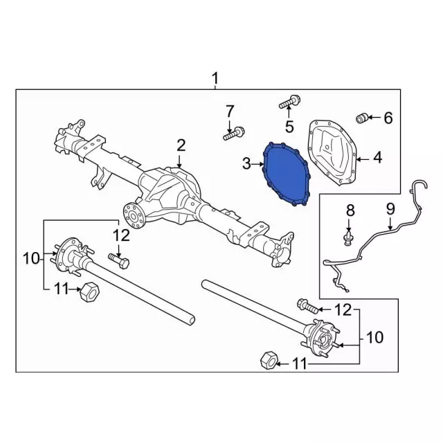 KB3Z-4036-A - Axle Housing Cover Gasket 2019-2025 Ford | Ford
