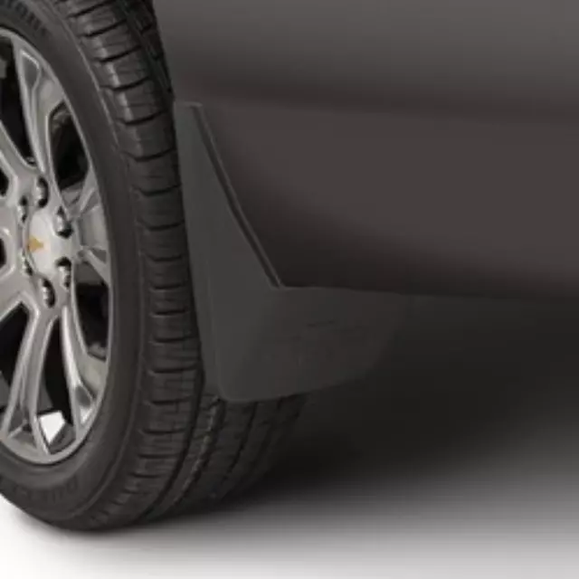 GM OEM Rear Splash Guards For 2015-2016 Tahoe – White Diamond, Molded Mud Flaps (22922783)