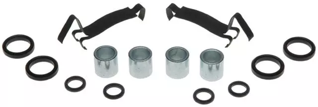 Front Disc Brake Caliper Hardware Kit with Clips and Bushings