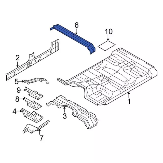 8C3Z-2510608-A - Rear Cross-Member | Ford Parts Direct