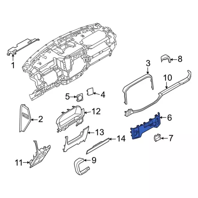 ML3Z-15042C74-CA - Instrument Panel Trim Panel 2021-2025 Ford F