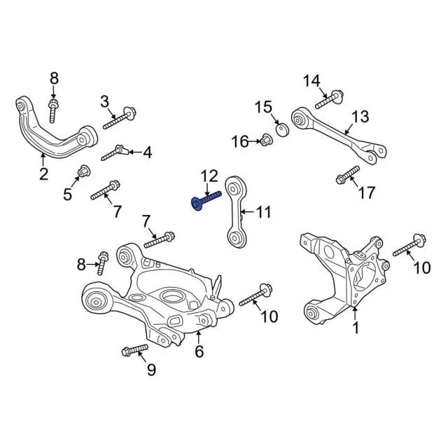 W716795-S439 - Trailing Arm Mount Bolt Ford Parts Direct