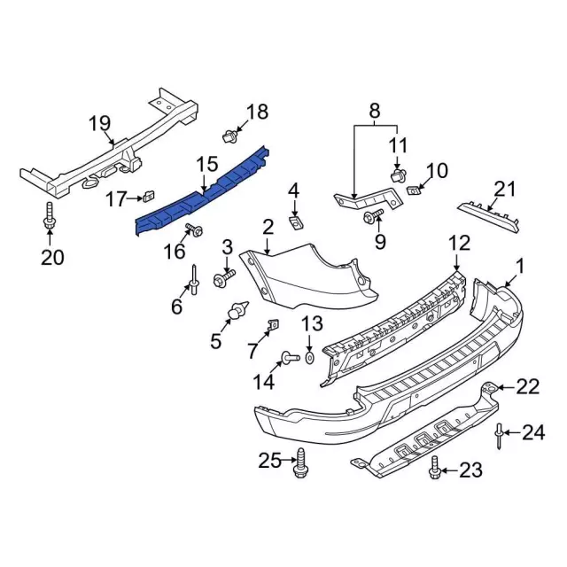 LB5Z-17E855-D - Bumper Impact Absorber 2020-2025 Ford | Ford Parts
