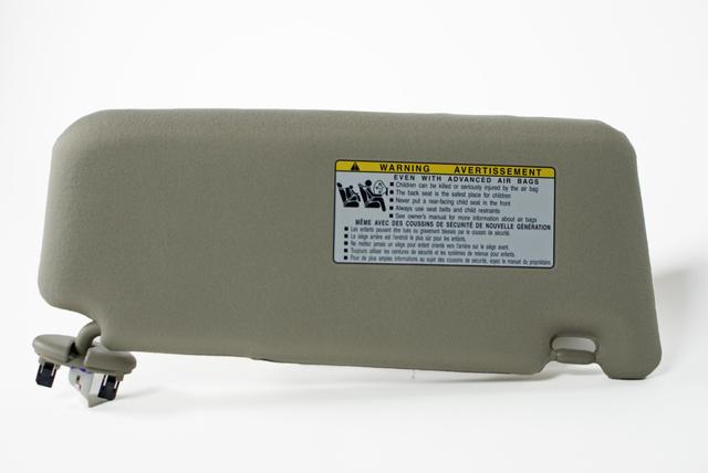 thumbnail image 2 of OEM 2007-2011 Toyota Camry Left Side Sun Visor – Gray, No Sunroof, No Light – 74320-33E80-B0 2 of 4