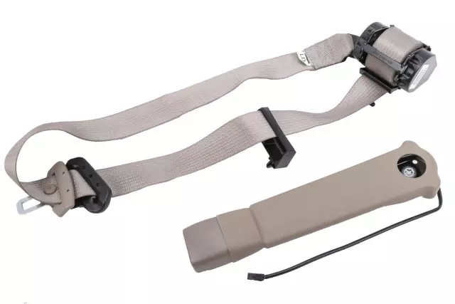 Medium Neutral Driver Seat Belt with Buckle and Retractor