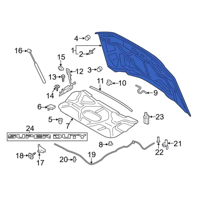 lc3z16612c - Ford Hood Panel | Levittown Ford Parts