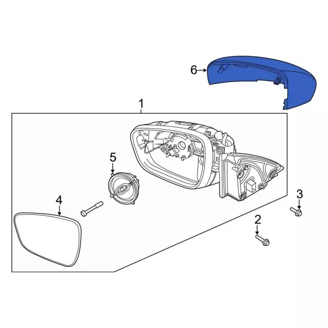 LJ6Z-17D743-AB - Mirror Cover Ford Parts Direct