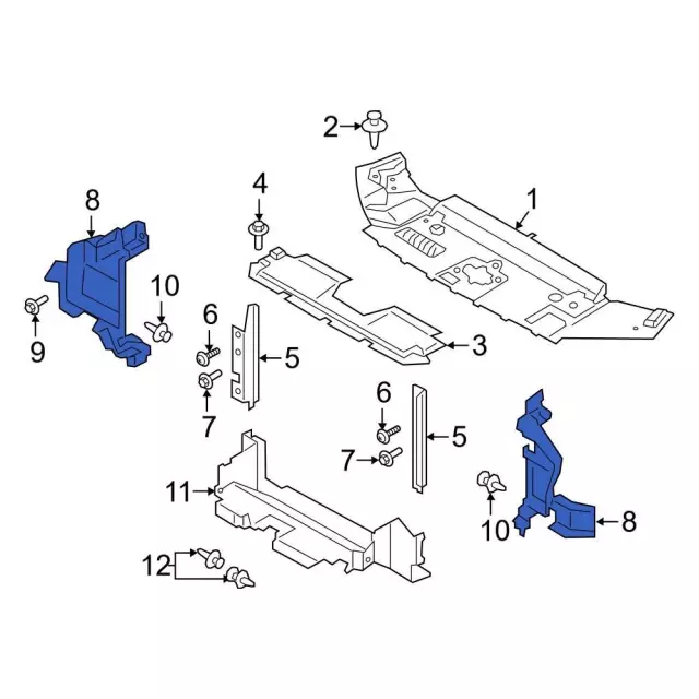 KB3Z-8311-A Air Deflector - Driver's Side (LH) - Ford | TascaParts.com